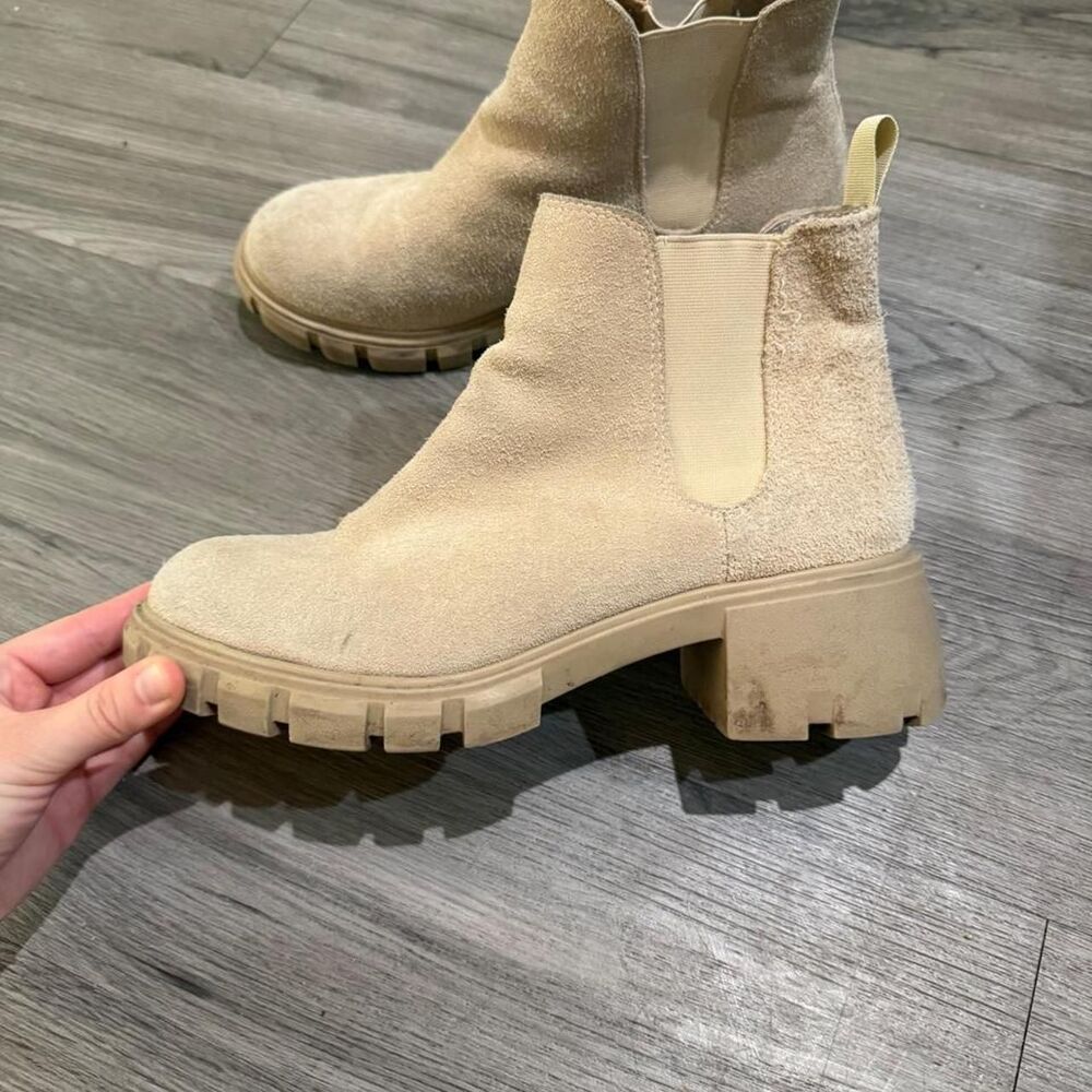 Steve-madden Women's Cream and Tan Boots